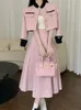 Dwuczęściowa sukienka Wysokiej jakości mały zestaw zapachowy damski płaszcz krótkiej kurtki długą spódnicę Koreańską elegancką modę ol 2 zestawy 231024