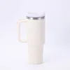 Gobelet de tasse de 40oz sur mesure avec poignée H1.0- 3.0, bouteille d'eau personnelle, couvercles en paille, tasse à café en acier inoxydable