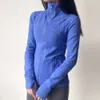 Lu lu Lemon Coat Yoga Hoody Uzun Kollu Gömlek Spor Ceket Uzun Kollu Fermuar Fitness Fitness En İyi Kadınlar Spor giyim Blazer HARDIGAN CAP Sıkı Ceket Olmadan