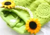 Abbigliamento per cani Abito per cani fatto a mano Abbigliamento per animali Erba dolce Verde Solubile in acqua Pizzo Girasole Gonna Abito per bambola Principessa Gatto Yorkie Design carino 231023