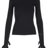 Kobiet Sweters Women Rękawiczki jednoczęściowe wełniane wełniane sweter wełna 2023 Długie rękaw Slim Fit Classic Turtleeck Black Knitwear Pullover