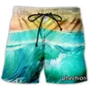 Pantaloncini da uomo Phechion Moda Uomo/Donna Ocean Wave Art 3D Stampa Casual Novità Streetwear Uomo Allentato Sportivo L126