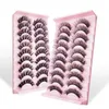 Falska ögonfransar fransar dd curl 10 23mm ryska 3D mink återanvändbara fluffiga ögonfransförlängningar 231024