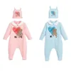 Barboteuses pour bébés garçons et filles, combinaison de marque de styliste avec lettres, vêtements, combinaison pour enfants, tenue pour bébés