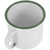 Dinnerware Sets Small Enamel Tea Cup With Handle Household Smooth Rim Water Mug Drinking