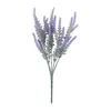 Fiori decorativi Bouquet di lavanda floccata artificiale Piante finte Bouquet di briglie nuziali Decorazione per interni ed esterni Regalo di fiori eterni