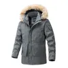 Piumino da uomo Parka invernale addensato Parka caldo pile di cashmere Giacca lunga cappotti militari all'aperto in cotone imbottito giacca a vento maschile con cappuccio 231023