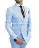 Hommes à hommes Blazers Business Business Men de double seins Bourgogne Deux pièces Slim Fit High Quality pour la fête de mariage Costume masculin Homme 231023