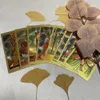 Utomhusspel Aktiviteter Högkvalitativ Golden Tarot Deck 12x7 för nybörjare med pappershandbok Klassiska Divination Cards Engelska version 231023