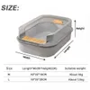 Other Cat Supplies Cat Litter Box Design Semi-enclosed Sandbox Big Space Toilet Prevent Splash Tray Goods For Kittens Big Sand Litter Cat Bedpans 231023