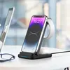 Z3 Portable 15W Wireless Charger Multifunctional 3-in-1 Folding Vertical Headset Charging Stand for Apple Watch - White