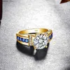Anneaux de mariage Certifié D couleur VVS1 2ct Moissanite bague en diamant pour les femmes % argent Sterling bonne qualité bijoux de mariage passer le Test de diamant Q231024