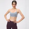 Camicie attive 2023 a forma di Y Solido petto grande da donna Fitness Yoga Esercizio aperto ombelicale Top Canotta sportiva con logo