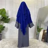 Roupas étnicas 3 Camadas Khimar Mulheres Muçulmanas Oração Longa Hijab Cachecol Grande Cocar Burqa Islâmico Niqab Nikab Árabe Jilbab Abaya Eid