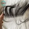 الباروكات الدانتيل HD Hairline Hairpieces بديل مع شعر الطفل بالانفجارات الهامش الجبهة 6 1 بوصة اللون 231024