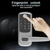 Smart Lock APP Función de memoria de almacenamiento Cerradura de puerta de entrada sin llave de forma segura Cerradura de puerta con huella digital Cerradura biométrica Protección de seguridad para el hogar 231023