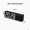 Väggklockor 9 tum stor digital temperatur och fuktighet Display Nattläge Tabellalarm 12 24H Elektronisk LED 230505 Drop Delivery DHDGB