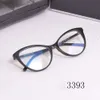 Kanaldesigner solglasögon toppkvalitet mode lyxig original av samma stil glas ram 3393 platta kattögon glasögon ram myopia platt ljusglasögon