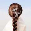 Grampos de cabelo cor ouro rosa floral pinos de noiva peças mulheres artesanais acessórios de baile de casamento meninas headpiece