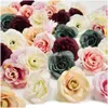 Decorative Flowers Wreaths Bk Artificial Spring Outdoor Rose Head Silk For Crafts Wedding Home Christmas Decoration Diy Wreath Scrapbo Ambow