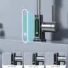 Rubinetti della cucina Rubinetto estraibile per cucina Pioggia a cascata Temperatura del lavabo Display digitale Nessuna batteria Acciaio inossidabile per lavelli