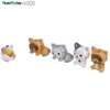 Ander speelgoed 1/5 stk/set Lovely Cat Rilakkuma Cosplay Mini Cat PVC Actiefiguren Speelgoed Mos Bonsai Kleine Landschap Dieren Model Decoratie ToyL231024