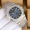 AAAA Pp5711 40mm montres pour hommes montre mécanique automatique dos cadran bleu Transparent Pp5711 9015 sport Pake877 montres de luxe