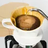 Filtri per il caffè 100/200 pezzi Carta da filtro ecologica Strumenti a forma di V Usa e getta per la preparazione del tè Espresso Dripp W3T2