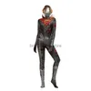 Temadräkt Halloween Costume 3D Zombie Skeleton Frame Rollspelande kostym Cosplay Symbiotic Body Jumpsuit J231024
