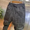 Мужские брюки повседневные полосатые модные уличные спортивные штаны для бега на открытом воздухе летние тонкие узкие брюки Элитная брендовая одежда 231023