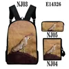 Backpack Youthful Animals Leopard 3D Print 3pcs/Set Student Travel Bags Laptop Daypack Shoulder Bag Pencil Case