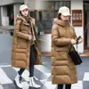 Women's Trench Coats 2023 Winter Mid-length Down Cotton Cotton-padded Jacket Parka Women Thick Puffer Warm Snowsuit Korea Loose Outerwear