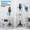 inse cordless pracuum plict ، فراغ عصا 6 في 1 قابلة لإعادة الشحن ، وقت تشغيل 45 دقيقة ، بطارية خفيفة الوزن 2200 مللي أمبير في الساعة مكنسة متعددة الوظائف