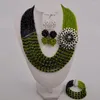 Ensemble collier et boucles d'oreilles plaqué or et Champagne AB, bijoux en perles de cristal africain