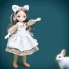 Poppen 32 cm Mode Animatie Dress Up Simulatie Prinses Pop Meisje Leuke Kawaii Gift Kid Creatieve Cartoon Speelgoed 231024