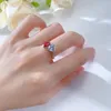 Cluster Rings Vinregem Pear Heart Cut Lab Sapphire Ruby Gemstone 925 Sterling Silver Ring For Women Jewelry Engagement Gifts Wholesale