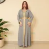 Roupas étnicas Eid Muslim Dress Árabe Dubai Abaya Vestidos Africanos Mulheres Jalabiya Verde Marroquino Kaftan Com Capuz Robe Party 2023 Ramadan