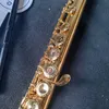 Feito no japão flauta profissional cuproníquel abertura c chave 17 buraco flauta 18k instrumentos musicais banhados a ouro com caso