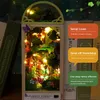 Decorative Objects Figurines DIY Book Nook Dollhouse Kit 3D Puzzle Decorate with Furniture and LED Light for Birthdays Christmas Valentines Day 231023