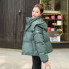 Kvinnors dike rockar damer Autumn Winter Parka Solid Color Full Sleeve Chic Button Jacket dragkedja Lossa alla Match kort bomullsrock