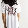 Men's T-Shirts Star Pattern Letter Print Brand Men Short-sleeved T-shirt Outfits Tee Shirt Homme Summer O-Neck Tshirt