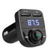 FM50 X8 FM 송신기 보조 모듈레이터 블루투스 자동차 키트 Bluetooth Handsfree 자동차 오디오 수신기 MP3 플레이어 빠른 충전 듀얼 ZZ