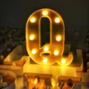 Décorations de Noël lettre d'or alphabet lumières LED numéro de la lampe lumineuse Light Night Light for Home Wedding Birthday Party Party Decoration 231024