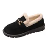 Cotton shoes fleece thickened women black brown gray khaki leather casual fashion trend trainers outdoor sports color6