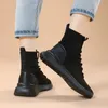 Boots Women Over the Knee Socks Shoes Female Fashion Flat Autumn Winter long Boot for Body Shaping Sneakers 231023