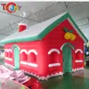 4x3x3M(13ft*10ft*10ft) blow up Inflatable Christmas House With Chimney inflatable santa grotto tent for Outdoor Decoration006