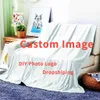 Blankets Customize Photo Designer Flannel Blanket Personalized Soft Anime Blankets for Sofa Gift DIY Soft Warm Bed Cover