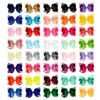 Accessoires pour cheveux, 2 pièces, nœuds de couleurs unies de 4 pouces avec clips pour filles, cadeau Boutique, ruban gros-grain, décor DIY pour enfants