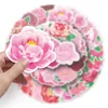 Adesivo impermeabile per custodia per telefono in PVC decorativo fai-da-te creativo da 50 pezzi di peonie cartoni animati per laptop