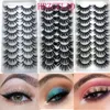 False Eyelashes HBZGTLAD Wholesale 10 pairs Lashes cilios 3d Mink wholesale mink eyelashes false maquiagem X05 231024